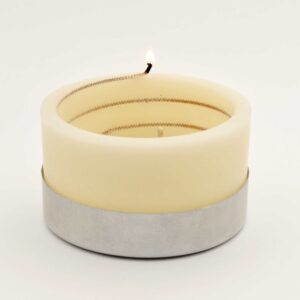 Round White Beeswax Spiral Candle
