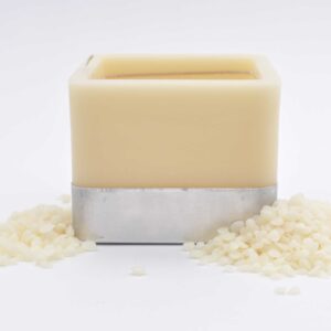 Square White Beeswax Spiral Candle
