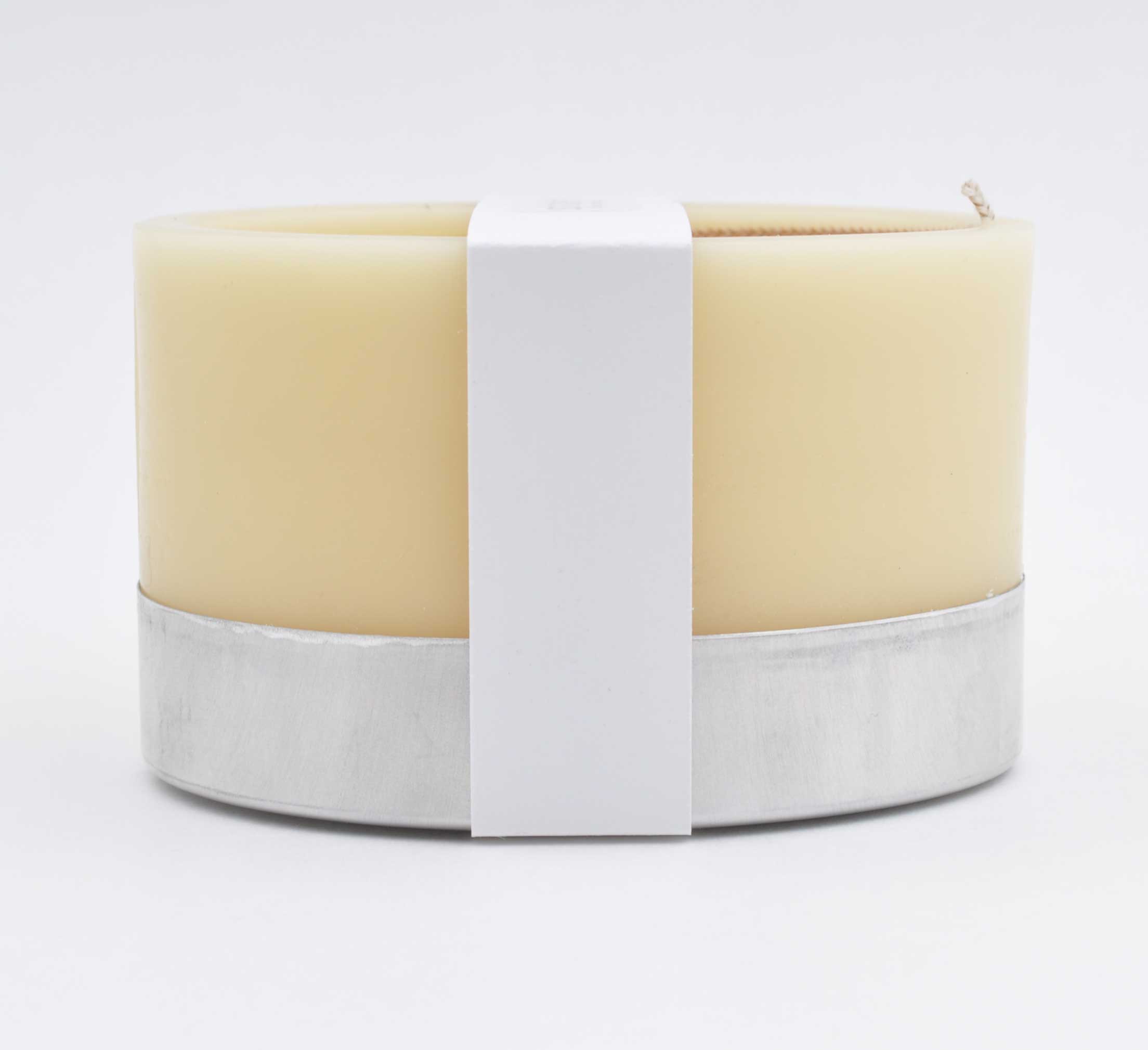 Square White Beeswax Spiral Candle