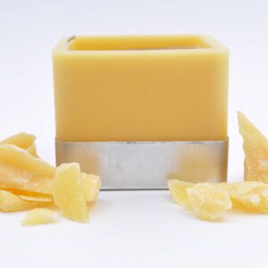 Square Yellow Beeswax Spiral Candle