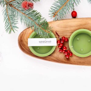 Pine Round Winter Berry Scented Spiral Candle