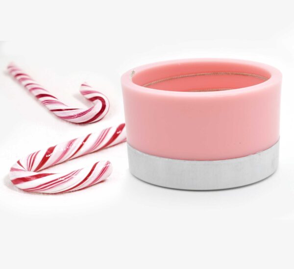 Candy Cane Scented Oval Spiral Candle