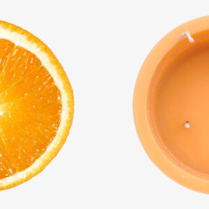 Orange Sweet Scented Round Spiral Candle