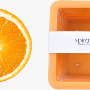 Orange Sweet Scented Square Spiral Candle
