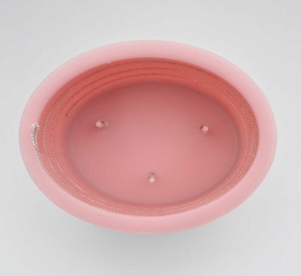 Candy Cane Scented Oval Spiral Candle