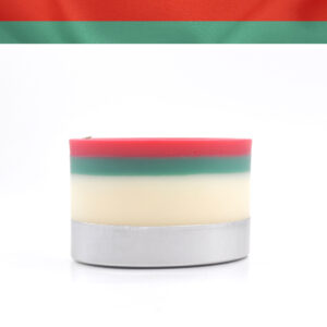 Christmas Ribbon Oval Spiral Candle