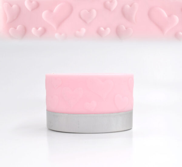 Shinny Hearts Oval Spiral Candle