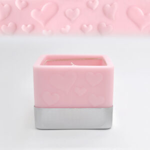 Shinny Hearts Square Spiral Candle