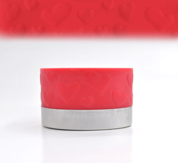 Shinny Hearts Oval Spiral Candle